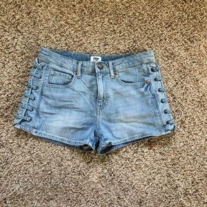 Light Washed High Waisted Jean Shorts